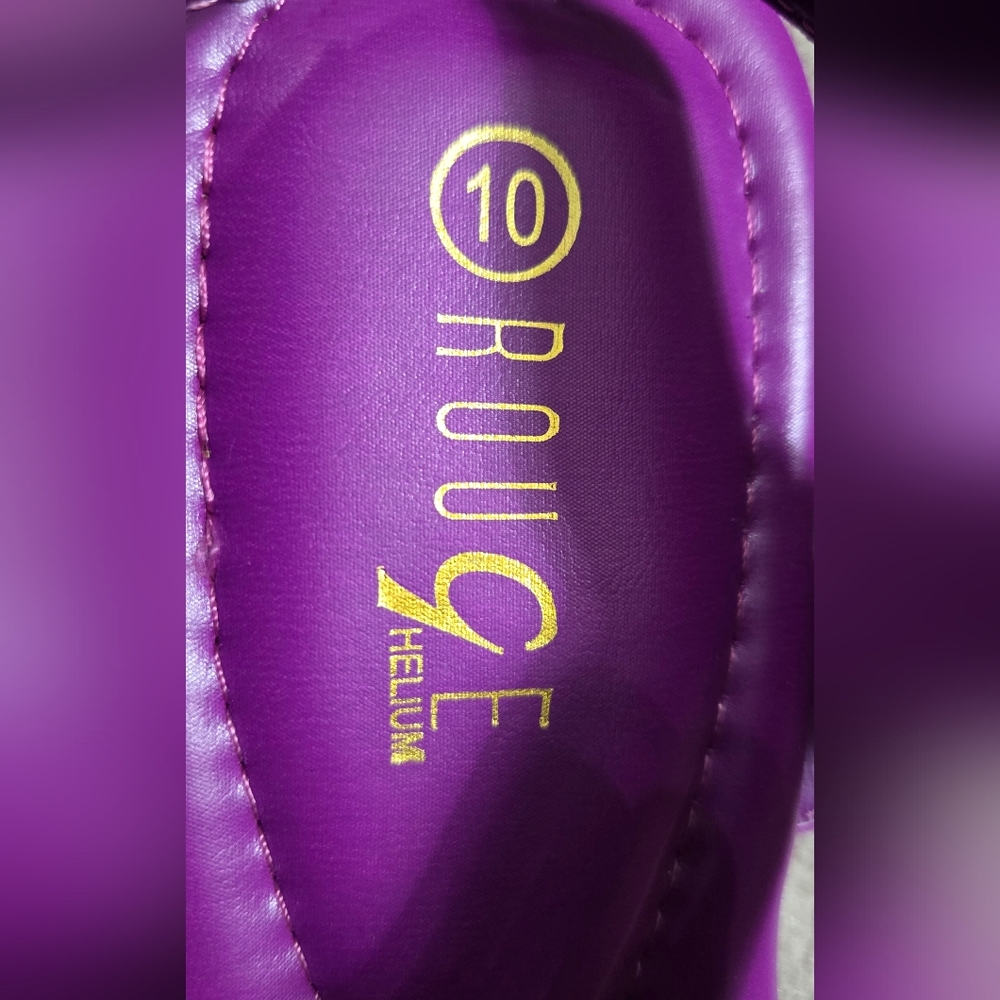 Rouge Helium Bold Purple Sandals - Picture 4 of 5